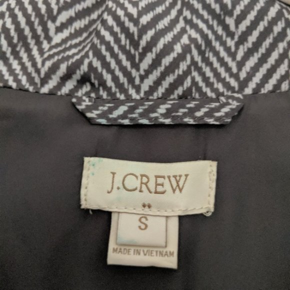 NWOT J. Crew Herringbone Gray and White Gold Vest Size Small - Picture 4 of 5